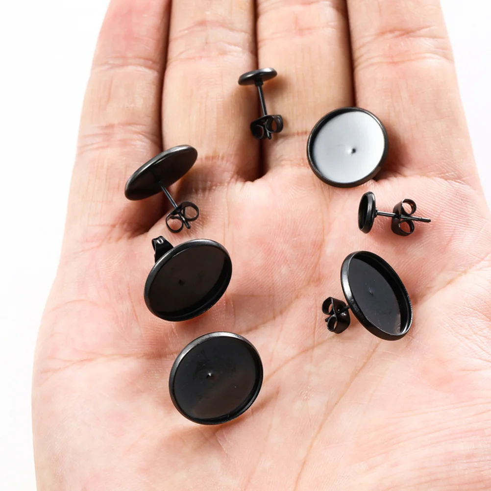 10Pcs Ear Studs Base Black Stainless Steel 6mm Creative DIY Jewelry Making Accessories Earring Supplies for Masquerade Gift 
10Pcs Ear Studs Base Black Stainless Steel 6mm Creative DIY Jewelry Making Accessories Earring Supplies for Masquerade Gift