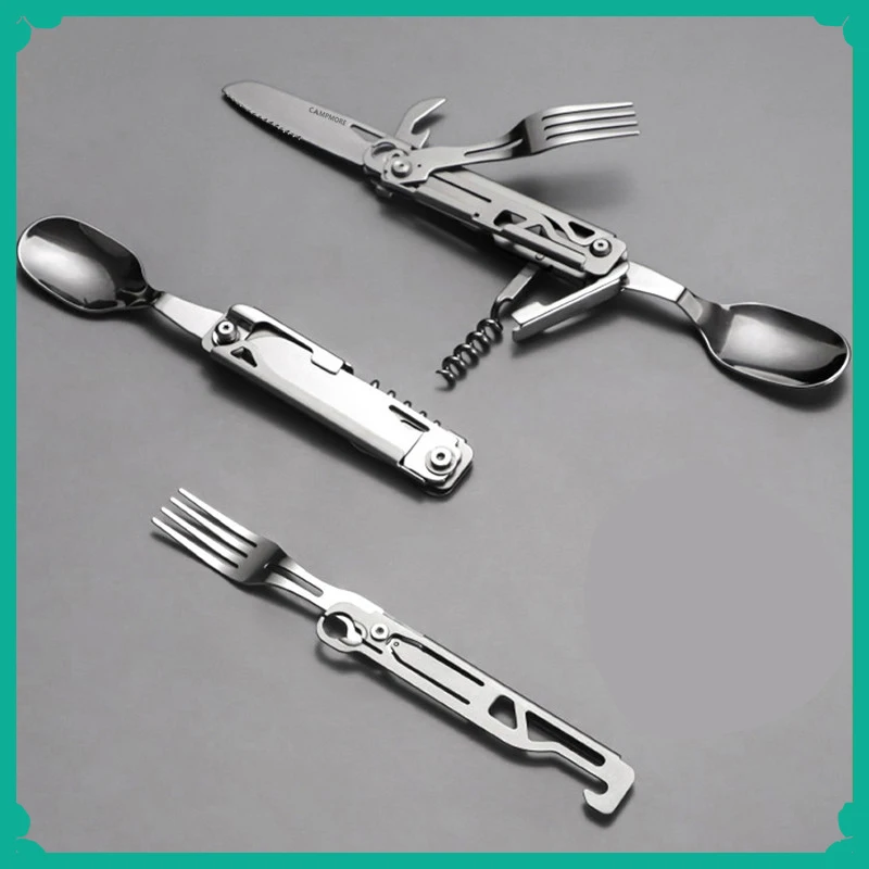 Multi-function Camping Fork Spoon Set Portable Foldable Knife Fork Spoon with Bottle Opener Compact Outdoor Cooking Utensils
Multi-function Camping Fork Spoon Set Portable Foldable Knife Fork Spoon with Bottle Opener Compact Outdoor Cooking Utensils