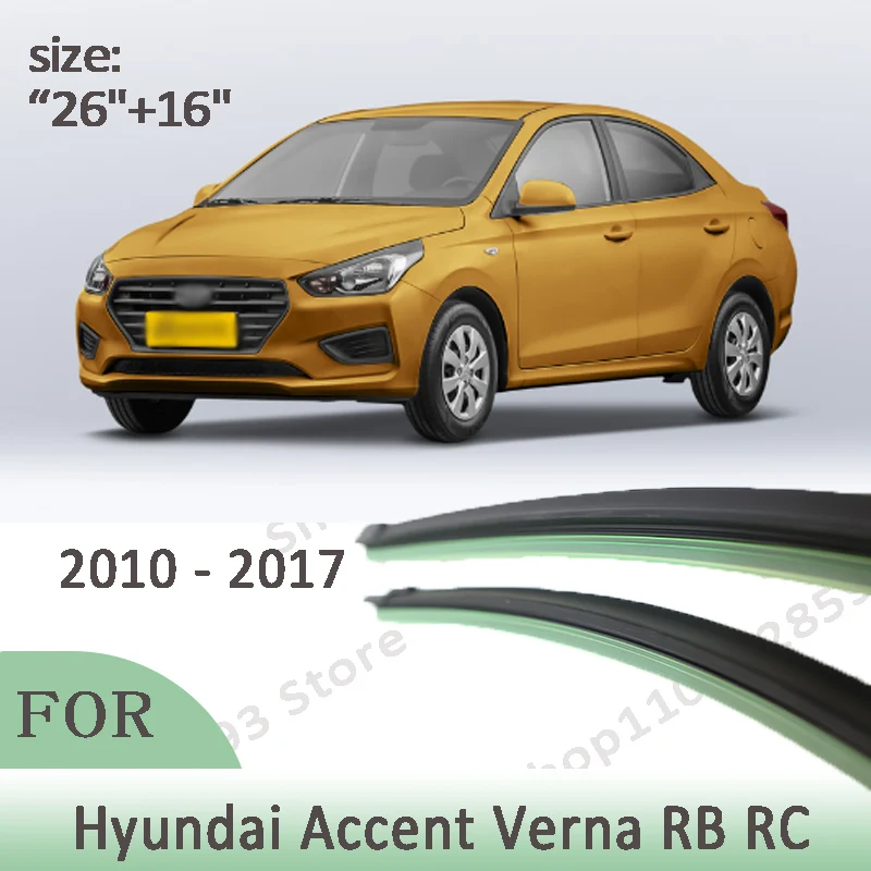 Wiper LHD Front Wiper Blades For Hyundai Accent Verna RB RC 2010 - 2017 Windshield Windscreen Window Brushes 26"+16"
Wiper LHD Front Wiper Blades For Hyundai Accent Verna RB RC 2010 - 2017 Windshield Windscreen Window Brushes 26"+16"
