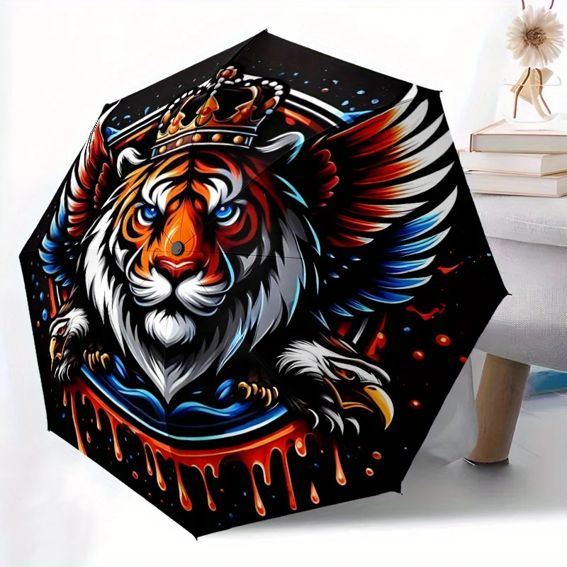 Автоматический зонт с эмблемой короны тигра, 1 шт., с кнопкой автоматического открытия/закрытия, усиленный, 8-спицевый, компактный дорожный зонт, прочный, ветрозащитный
Автоматический зонт с эмблемой короны тигра, 1 шт., с кнопкой автоматического открытия/закрытия, усиленный, 8-спицевый, компактный дорожный зонт, прочный, ветрозащитный