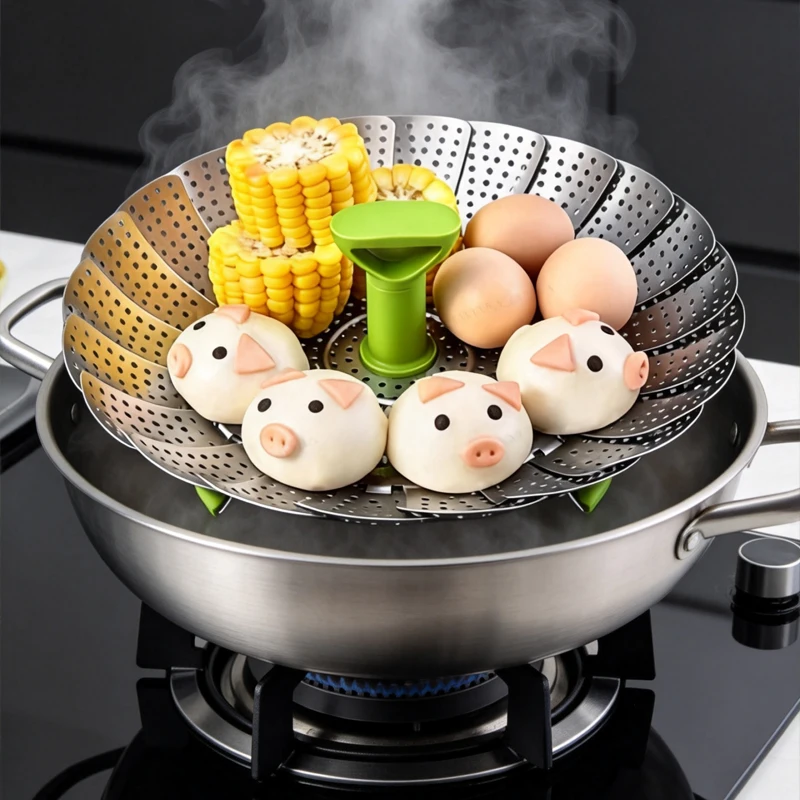 Folding Dish Steam Stainless Steel Food Steamer Basket Kitchen Tools Fruit Vegetable Cooker Multi-Function Meat Steaming Tray
Folding Dish Steam Stainless Steel Food Steamer Basket Kitchen Tools Fruit Vegetable Cooker Multi-Function Meat Steaming Tray
