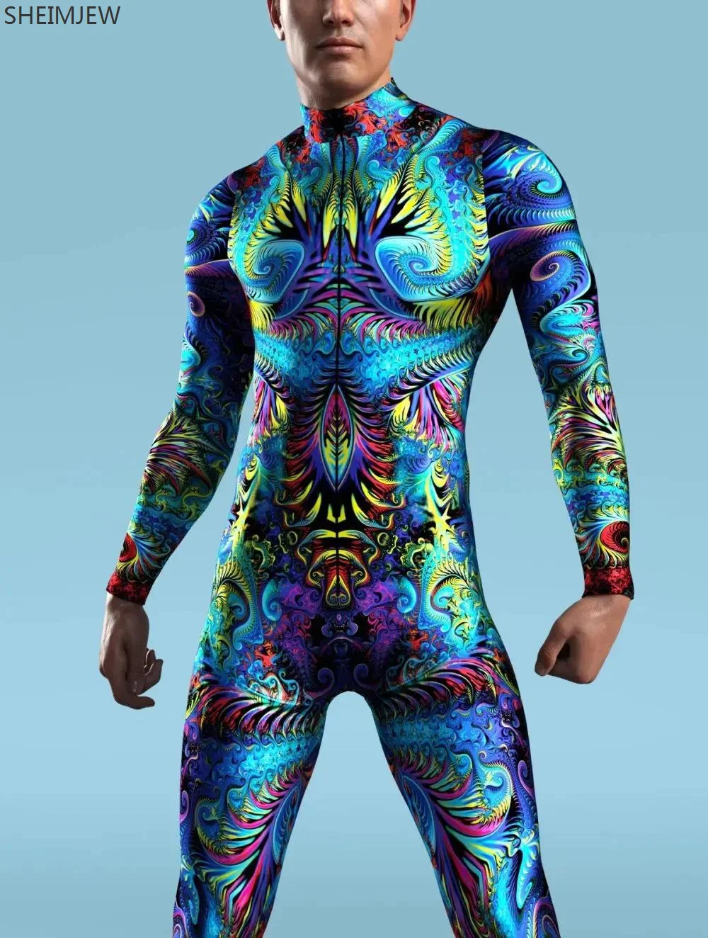 Cool Colorful Painting Cosplay Jumpsuit Cyberpunk Bodysuit Halloween Party Performance Men Women Zentai Suit Aerial Yoga Catsuit
Cool Colorful Painting Cosplay Jumpsuit Cyberpunk Bodysuit Halloween Party Performance Men Women Zentai Suit Aerial Yoga Catsuit