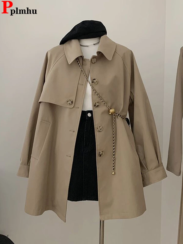 Classic Mid-length Trench Coats Outerwears Casual Loose Women Windbreake Fashion Elegant Casaco Korean Gabardina Spring Jacket
Classic Mid-length Trench Coats Outerwears Casual Loose Women Windbreake Fashion Elegant Casaco Korean Gabardina Spring Jacket