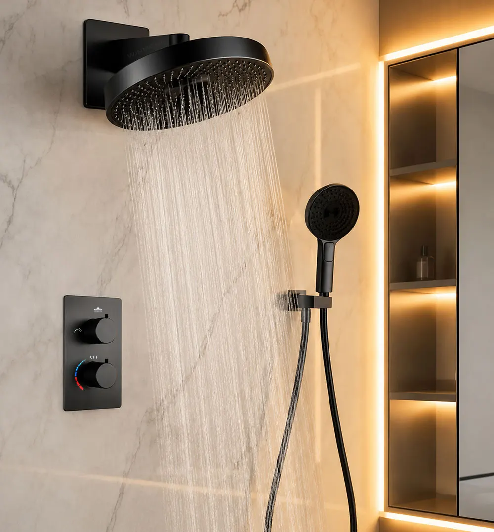 High Quality Bathroom Shower System Concealed Thermostatic Shower Set Mixing Bathroom Faucet Bathtub Mixer Complete Showers Tap
High Quality Bathroom Shower System Concealed Thermostatic Shower Set Mixing Bathroom Faucet Bathtub Mixer Complete Showers Tap