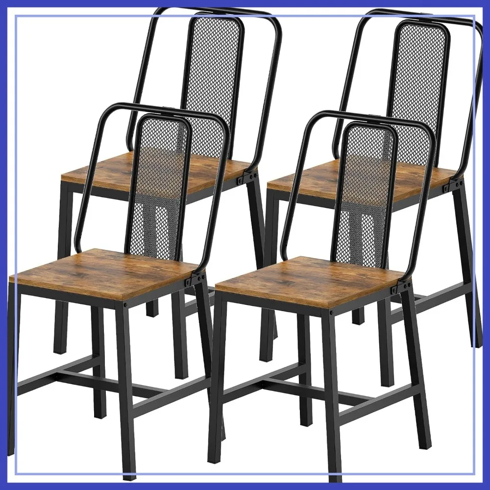 Set of 4 Farmhouse Dining Chairs with Back Support, Wooden Kitchen Chairs, Rustic Brown and Black for Living Room
Set of 4 Farmhouse Dining Chairs with Back Support, Wooden Kitchen Chairs, Rustic Brown and Black for Living Room