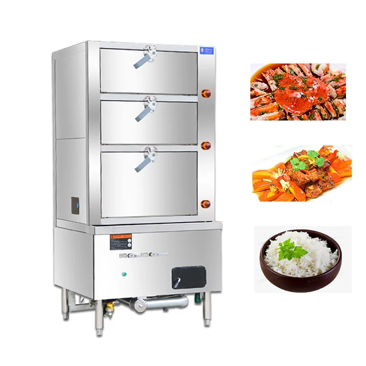 Factory Supply Commercial Electric Gas Rice 3 Layers Seafood Steaming Machine Rice Noodle Dumpling Food Steamer Cabinet
Factory Supply Commercial Electric Gas Rice 3 Layers Seafood Steaming Machine Rice Noodle Dumpling Food Steamer Cabinet