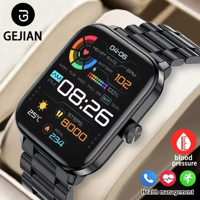 GEJIAN Новые умные часы для звонков 5,3 Bluetooth-соединение Мониторинг сердечного ритма и кислорода в крови Несколько режимов упражнений Смарт-часы
GEJIAN Новые умные часы для звонков 5,3 Bluetooth-соединение Мониторинг сердечного ритма и кислорода в крови Несколько режимов упражнений Смарт-часы