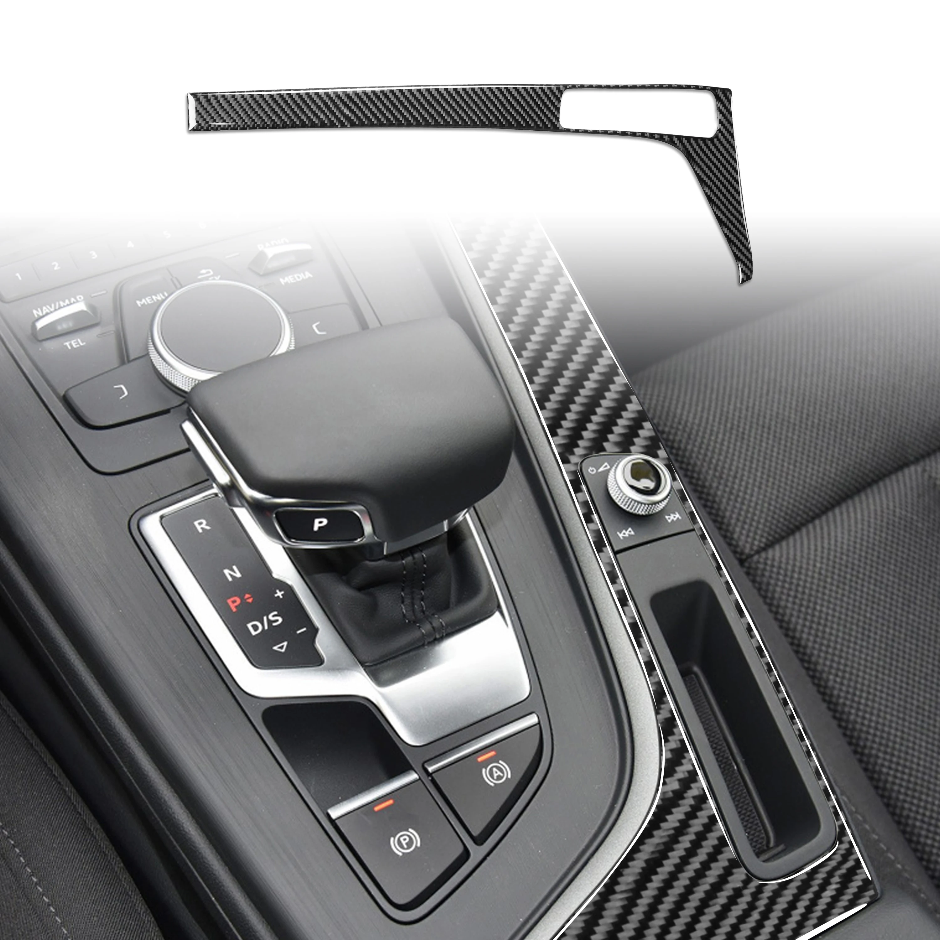 Auto Interior Carbon Fiber Car Gear Shift Side Panel Stickers Decoration Trim Decal LHD RHD For Audi A4 B9 RS4 S4 2017 2018 2019
Auto Interior Carbon Fiber Car Gear Shift Side Panel Stickers Decoration Trim Decal LHD RHD For Audi A4 B9 RS4 S4 2017 2018 2019