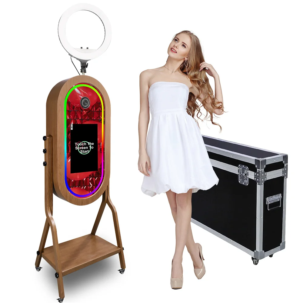 Portable Magic Mirror Photo Booth with 21.5 Inch Touch Screen, Flight Case Packing, Selfie Photobooth for Wedding Party Event
Portable Magic Mirror Photo Booth with 21.5 Inch Touch Screen, Flight Case Packing, Selfie Photobooth for Wedding Party Event