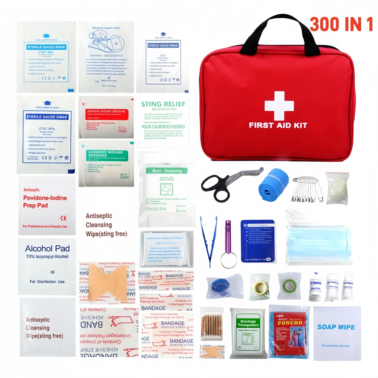 Portable 16-300Pcs Emergency Survival Set First Aid Kit for Medicines Outdoor Camping Hiking Medical Bag Emergency Handbag
Portable 16-300Pcs Emergency Survival Set First Aid Kit for Medicines Outdoor Camping Hiking Medical Bag Emergency Handbag
