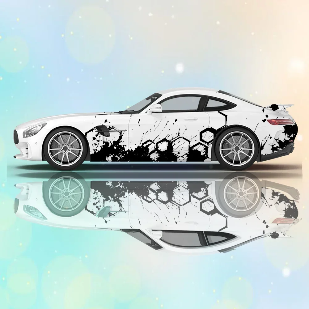 Gradual Hexagon Splash Print Car Side Sticker Decoration Protection, Waterproof Self-adhesive Decal Auto Accessories Wrap Cover
Gradual Hexagon Splash Print Car Side Sticker Decoration Protection, Waterproof Self-adhesive Decal Auto Accessories Wrap Cover