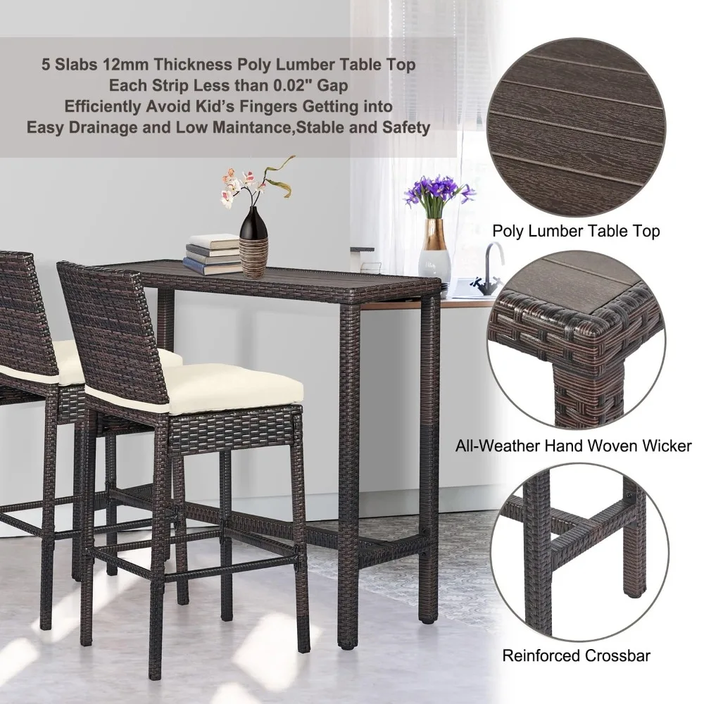 45-inch Long Rattan Bar Table/console Table, Customizable
45-inch Long Rattan Bar Table/console Table, Customizable
