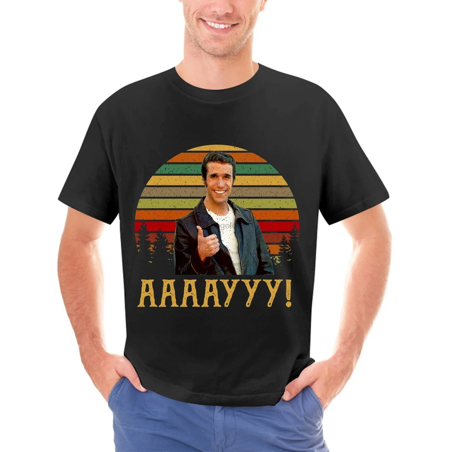Футболка Aaaayyy, Винтажная Футболка Фонзи, счастливого дня ситамы, забавный подарок для мужчин и женщин
Футболка Aaaayyy, Винтажная Футболка Фонзи, счастливого дня ситамы, забавный подарок для мужчин и женщин