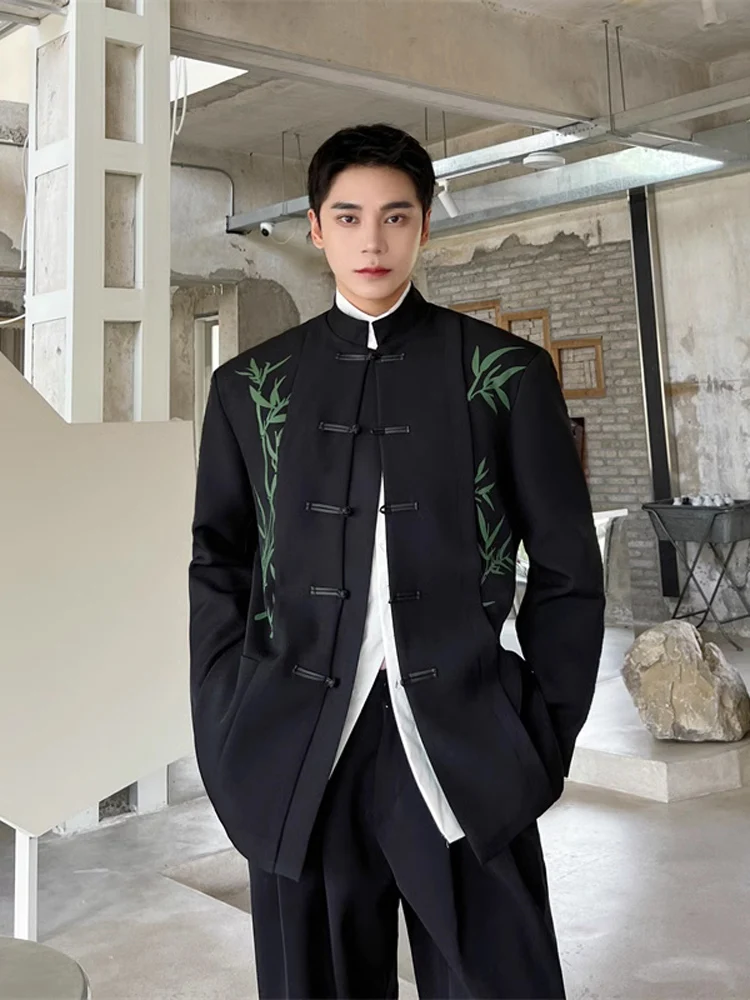 Новая мужская куртка в китайском стиле с бамбуковым принтом, с маленьким воротником-стойкой, повседневная, с эффектом высокого класса, в национальном стиле, модная
Новая мужская куртка в китайском стиле с бамбуковым принтом, с маленьким воротником-стойкой, повседневная, с эффектом высокого класса, в национальном стиле, модная