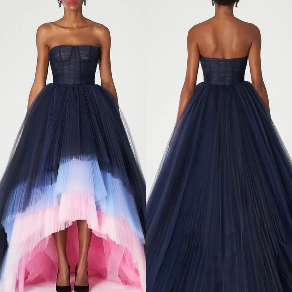 Yipeisha High Quality Strapless A-line Hi-Lo Dresses Layered Draped Tulle Customized
Yipeisha High Quality Strapless A-line Hi-Lo Dresses Layered Draped Tulle Customized