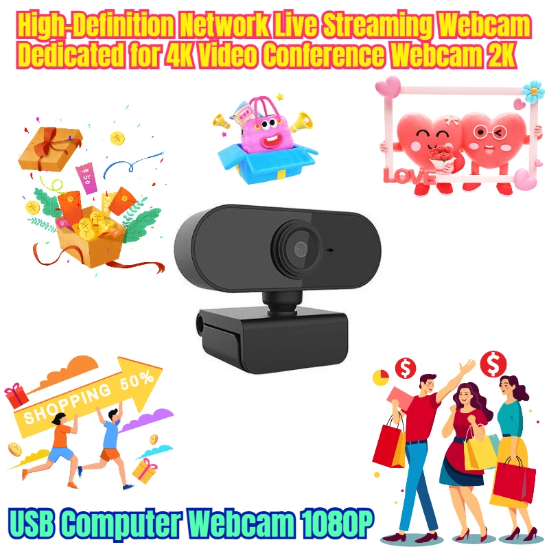 USB-компьютерная веб-камера 1080P Сетевая веб-камера высокой четкости для потоковой передачи в реальном времени, предназначенная для веб-камеры для видеоконференций 4K 2K
USB-компьютерная веб-камера 1080P Сетевая веб-камера высокой четкости для потоковой передачи в реальном времени, предназначенная для веб-камеры для видеоконференций 4K 2K