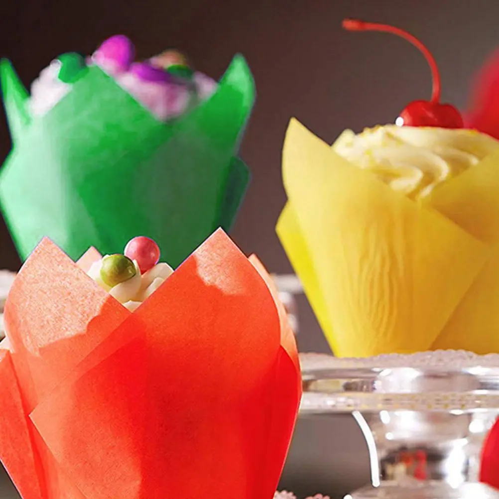 200Pcs Tulip Style Cake Liners Food Grade Paper Cupcake Liners Eco Friendly Baking Cups for Holiday Baking Cake Wrappers
200Pcs Tulip Style Cake Liners Food Grade Paper Cupcake Liners Eco Friendly Baking Cups for Holiday Baking Cake Wrappers