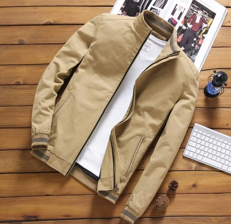 Spring Men's Bomber Jackets Male Outwear Slim Fit Solid Color Coats Fashion Man Streetwear Baseball Man Jacket Clothing Trends
Spring Men's Bomber Jackets Male Outwear Slim Fit Solid Color Coats Fashion Man Streetwear Baseball Man Jacket Clothing Trends
