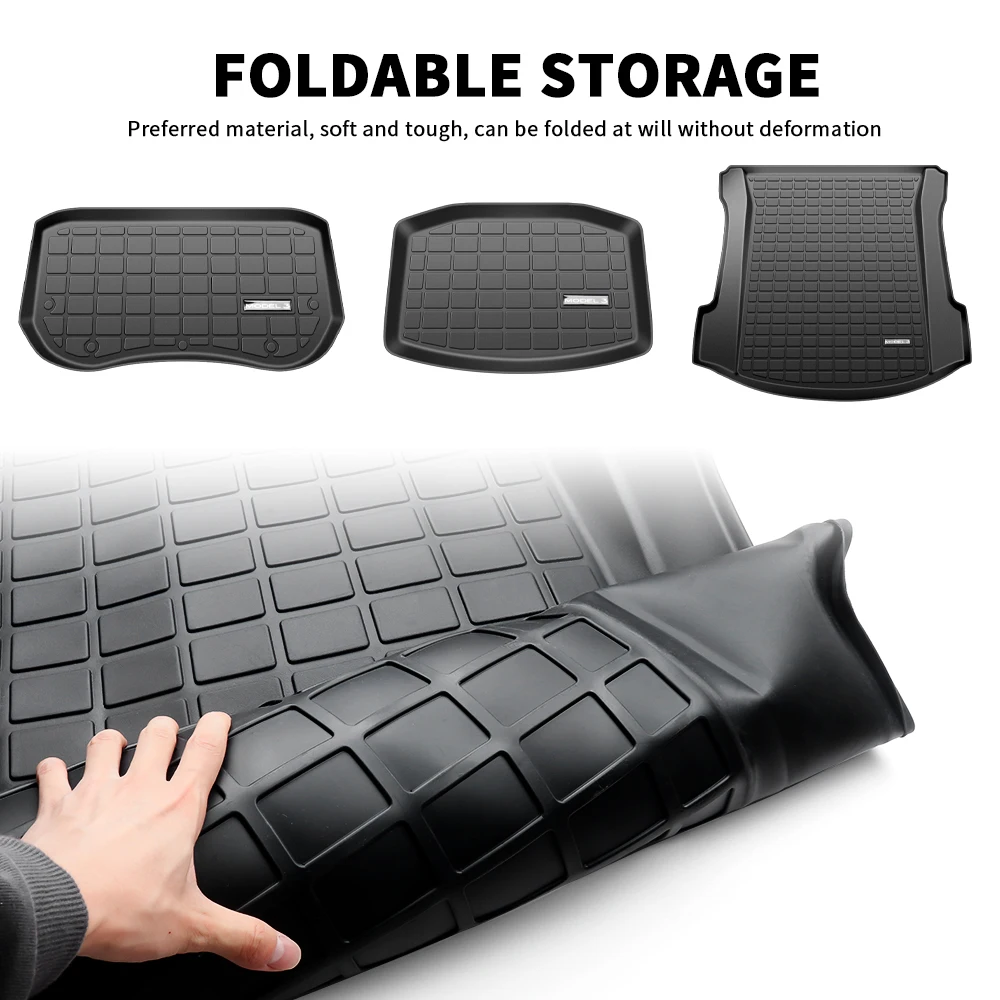 Upgrade Car Front Rear Trunk Storage Mats Trunk Pads TPE Rubber Waterproof Cargo Tray Protective Pad For Model 3 2017-2023
Upgrade Car Front Rear Trunk Storage Mats Trunk Pads TPE Rubber Waterproof Cargo Tray Protective Pad For Model 3 2017-2023