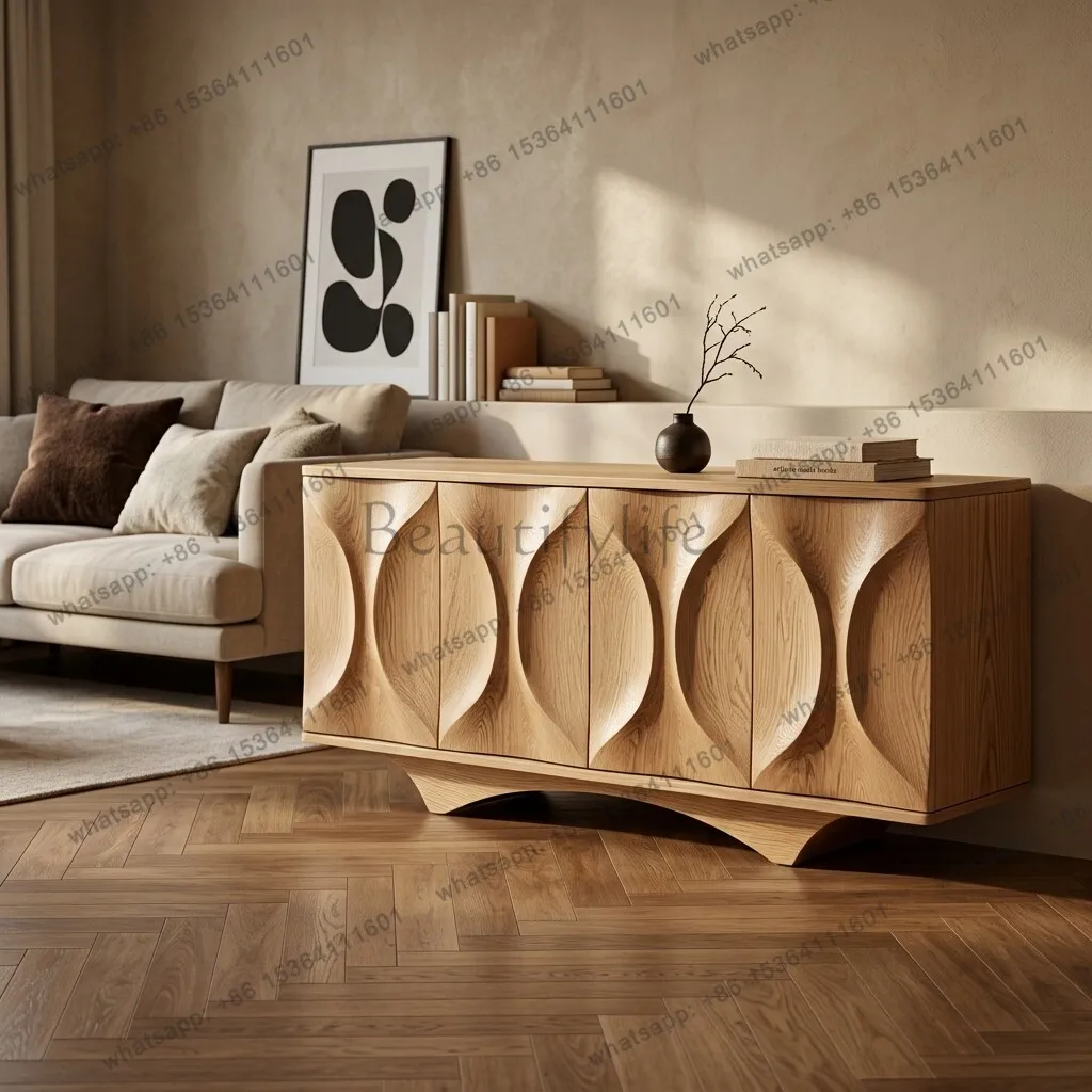 Modern light luxury solid wood dining side cabinet living room bedroom entrance log locker
Modern light luxury solid wood dining side cabinet living room bedroom entrance log locker