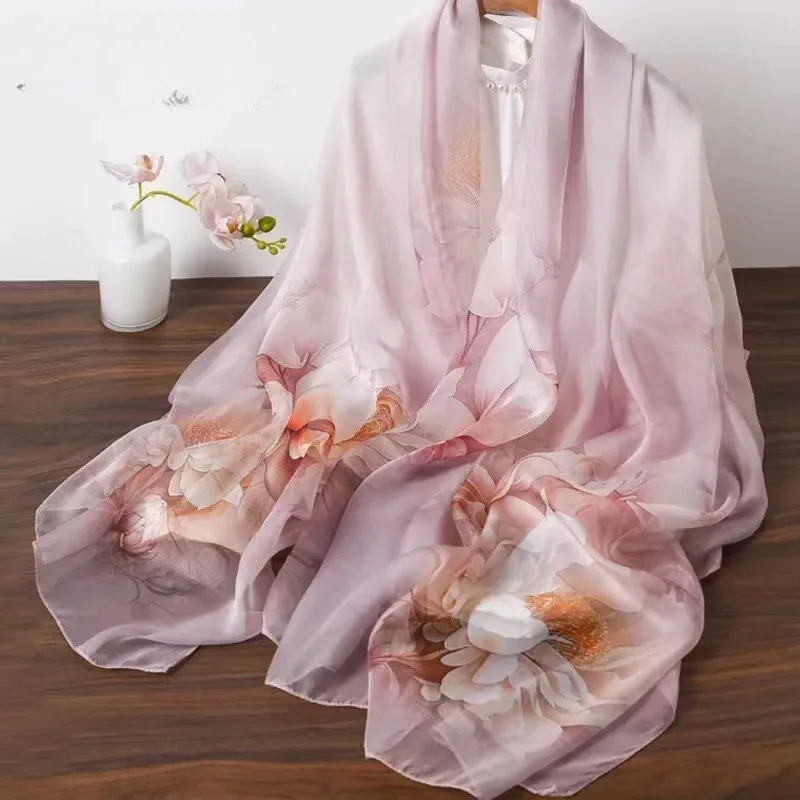 Lightweight Large 100% Mulberry Silk Chiffon Scarf for Women Oblong Shawl Neck Scarf Beach Wrap Headscarf Gift Pack Pink Floral
Lightweight Large 100% Mulberry Silk Chiffon Scarf for Women Oblong Shawl Neck Scarf Beach Wrap Headscarf Gift Pack Pink Floral