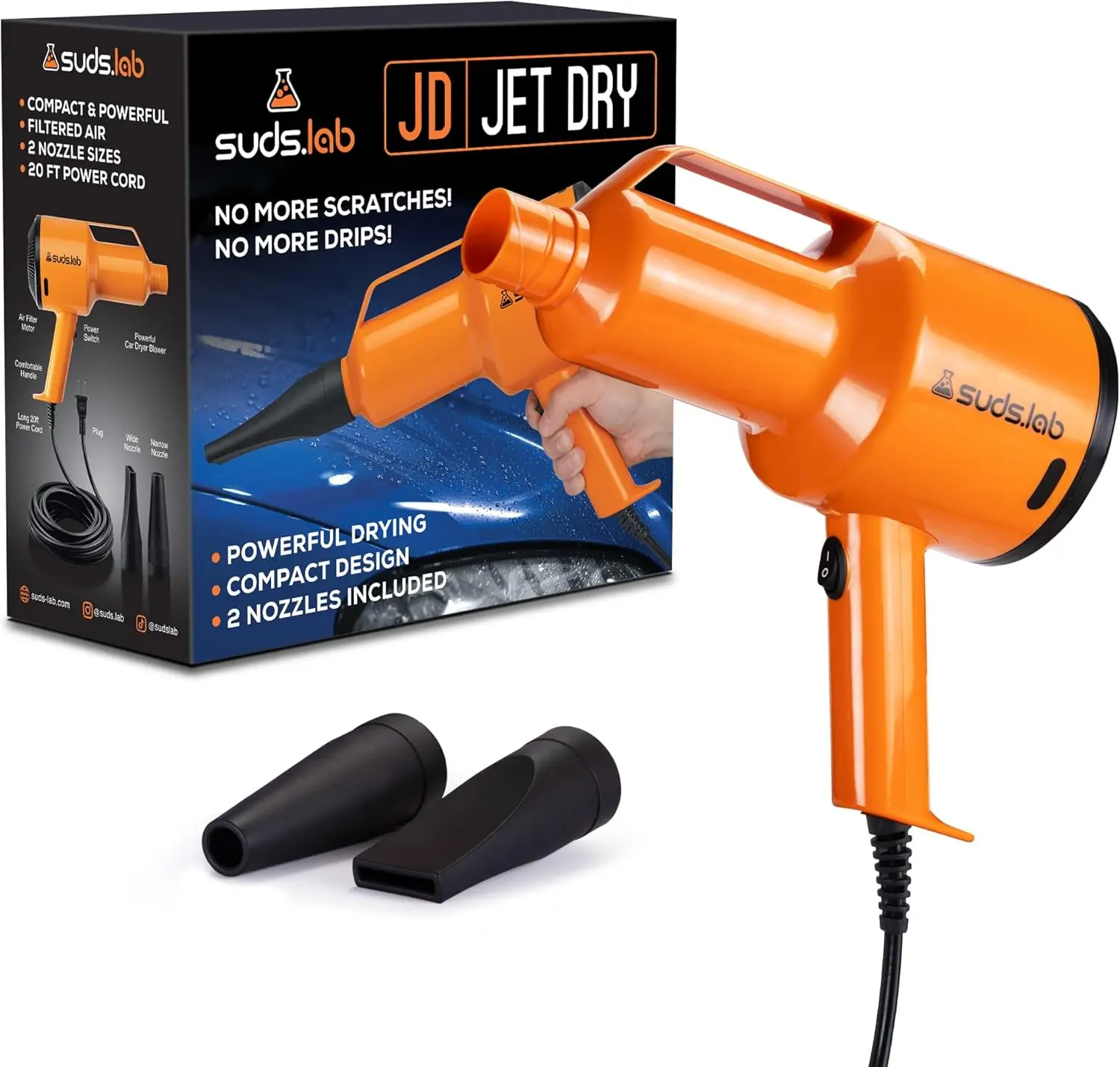 Compact Car Dryer with 2 Nozzles & 20 ft Cord – Powerful Air Blower for Removing Water, Dust & Debris
Compact Car Dryer with 2 Nozzles & 20 ft Cord – Powerful Air Blower for Removing Water, Dust & Debris