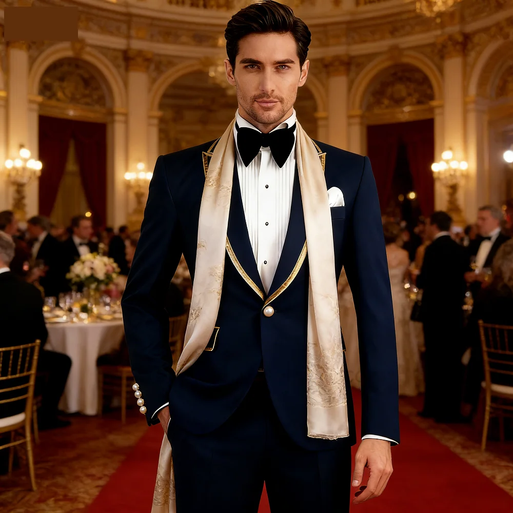 Мужской двубортный смокинг-костюм Fino2 Fit с отложным воротником, однотонный, цвет хаки, для гостей на свадьбу, 2-х предметный костюм для церемонии
Мужской двубортный смокинг-костюм Fino2 Fit с отложным воротником, однотонный, цвет хаки, для гостей на свадьбу, 2-х предметный костюм для церемонии