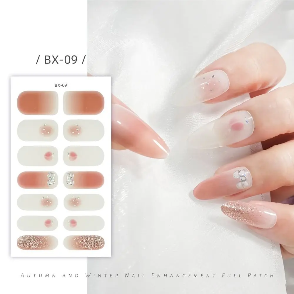 14 Strips Semi Cured Gel Nail Stickers Floristic Full Cover Nail Patch French Nail Art Gel Nail Polish Strips
14 Strips Semi Cured Gel Nail Stickers Floristic Full Cover Nail Patch French Nail Art Gel Nail Polish Strips