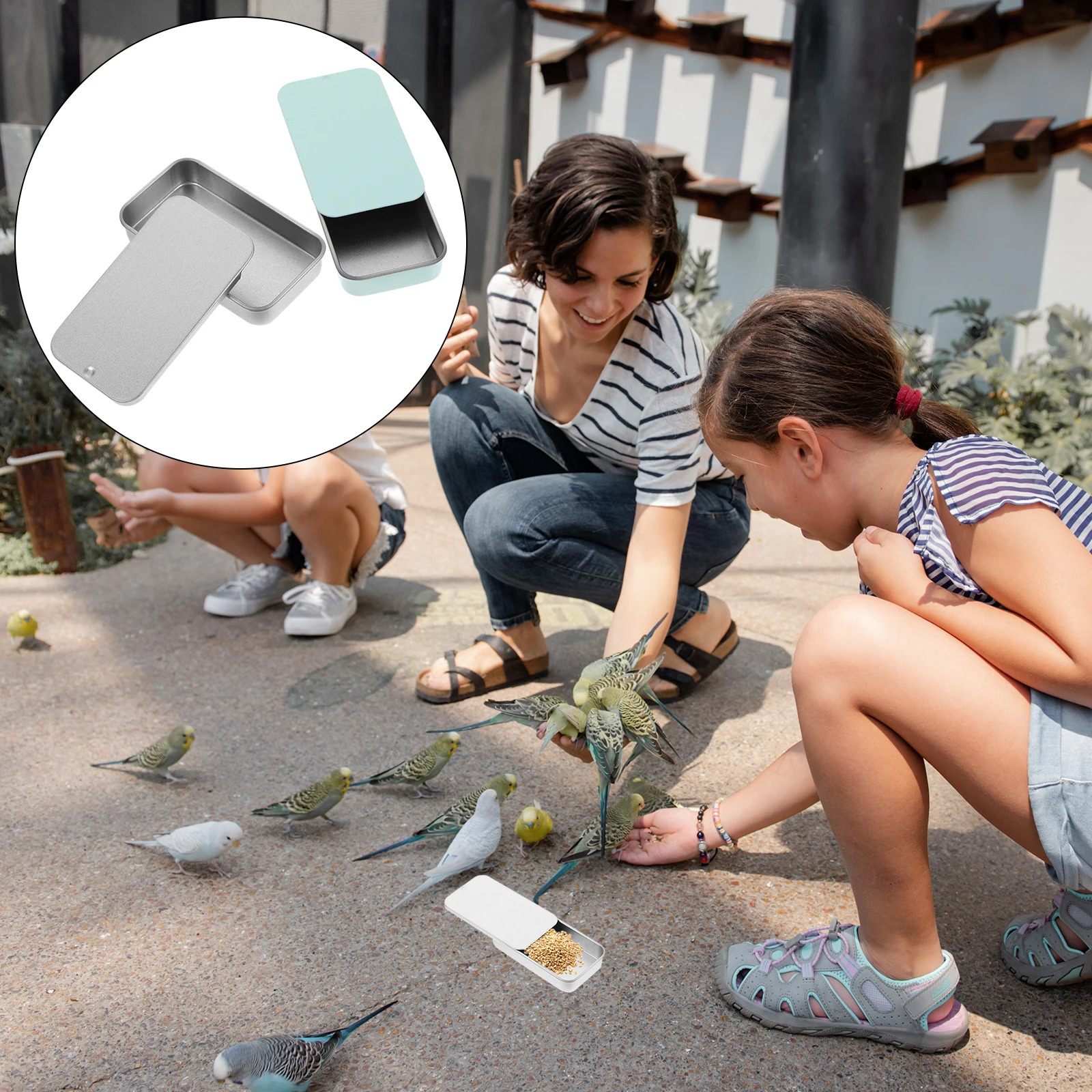 2pcs Bird Training Box Parrot Handheld Feeder Metal Insect Container Waterproof Slide Cover Food Box for Birds Outdoor Bird
2pcs Bird Training Box Parrot Handheld Feeder Metal Insect Container Waterproof Slide Cover Food Box for Birds Outdoor Bird