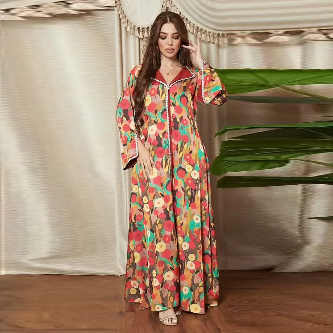 Saudi Arabic Party Dress Muslim Braided Satin Abaya Dubai Luxury Jalabiya Evening Dresses for Women Gulf Abayas Caftan Kaftan
Saudi Arabic Party Dress Muslim Braided Satin Abaya Dubai Luxury Jalabiya Evening Dresses for Women Gulf Abayas Caftan Kaftan