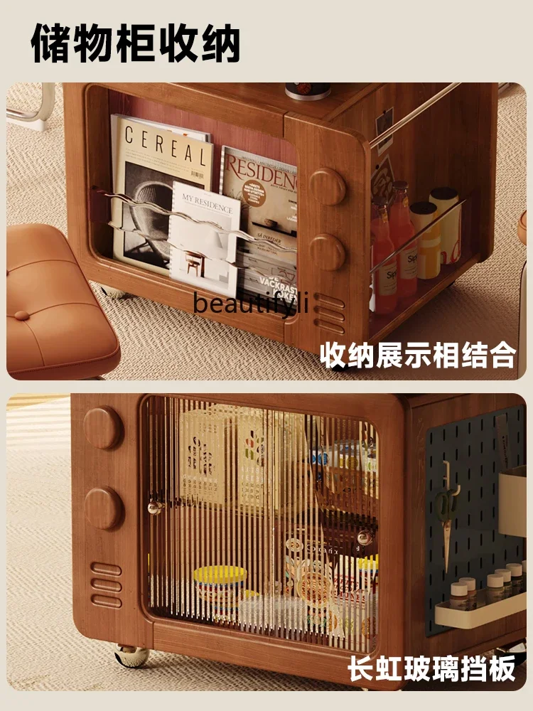 A16 Lifting Coffee Table Living Room French Retro Balcony Solid Wood Mobile Tea Table
A16 Lifting Coffee Table Living Room French Retro Balcony Solid Wood Mobile Tea Table