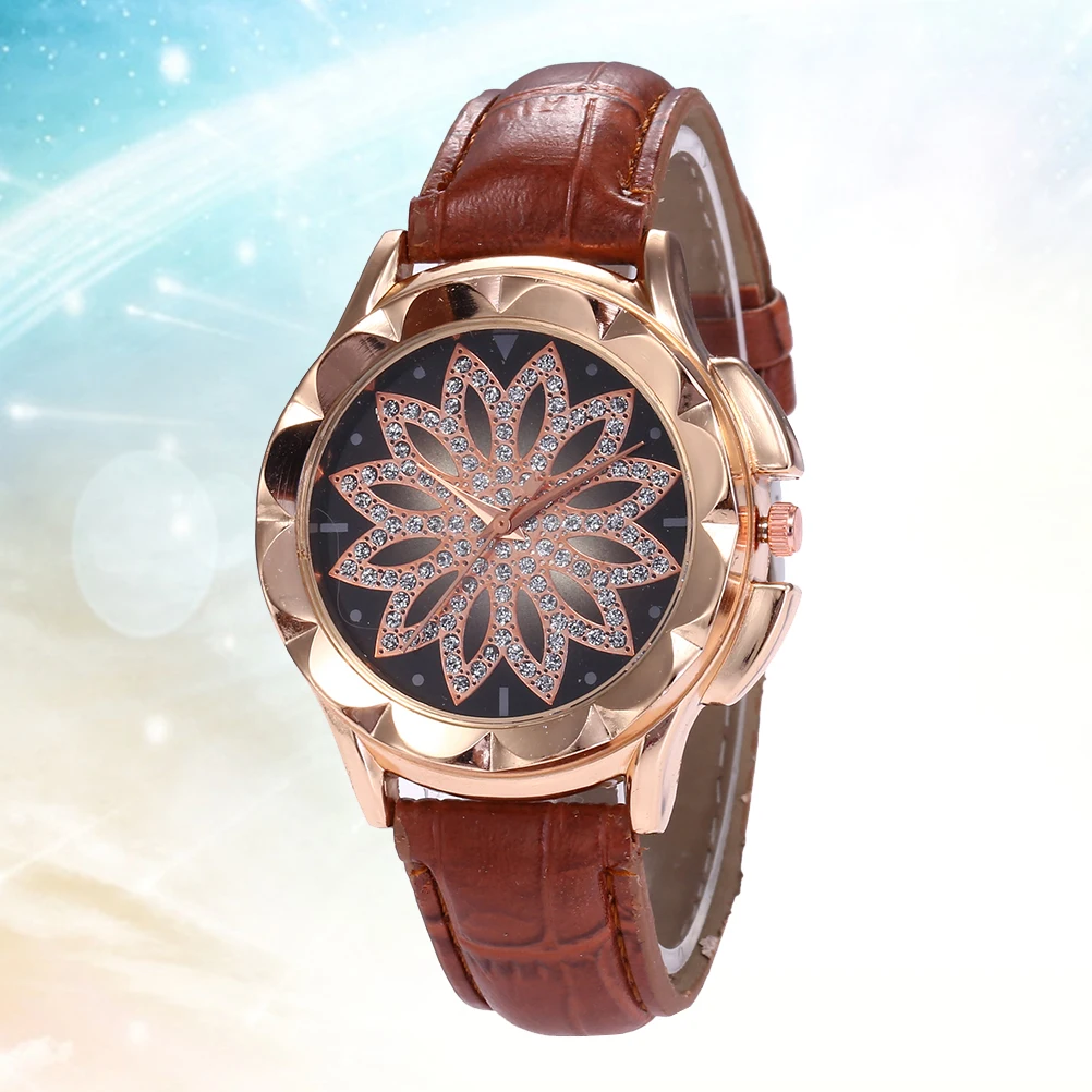 Women Fashionable Rhinestone Watch Elegant Alloy Quartz Wristwatch Symbol Beautiful Watch Jewelry for Ladies (Brown)
Women Fashionable Rhinestone Watch Elegant Alloy Quartz Wristwatch Symbol Beautiful Watch Jewelry for Ladies (Brown)