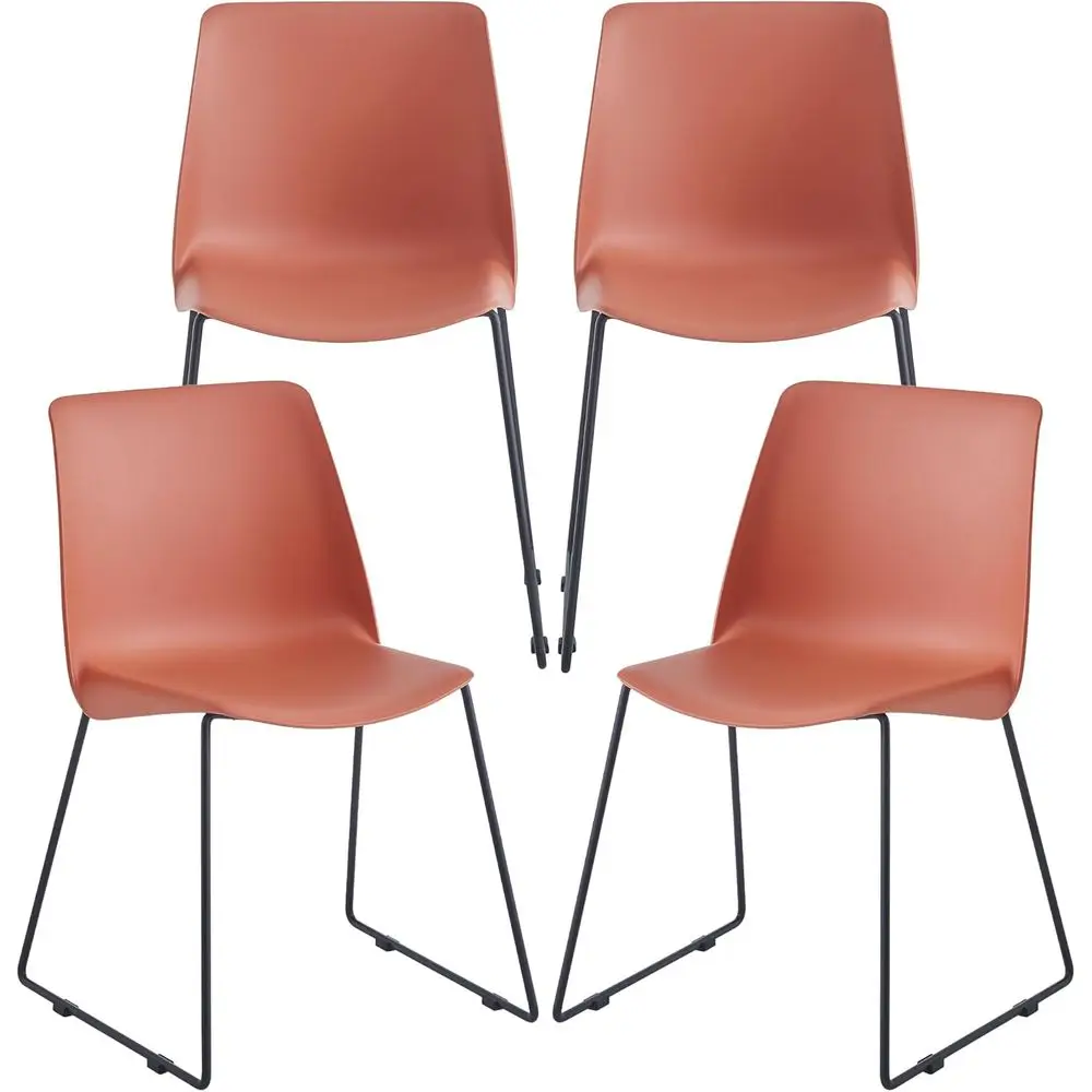 Terracotta 4-Piece Plastic Dining Chair Set with Metal Legs for Kitchen, Conference, Waiting Rooms, and Cafes
Terracotta 4-Piece Plastic Dining Chair Set with Metal Legs for Kitchen, Conference, Waiting Rooms, and Cafes