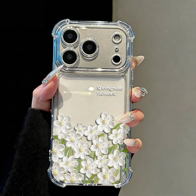 Cute Daisy Flower Clear Phone Case Shockproof Airbag Anti-drop Protective Cover with Lens Raised Design for iPhone 17 16Pro Max
Cute Daisy Flower Clear Phone Case Shockproof Airbag Anti-drop Protective Cover with Lens Raised Design for iPhone 17 16Pro Max