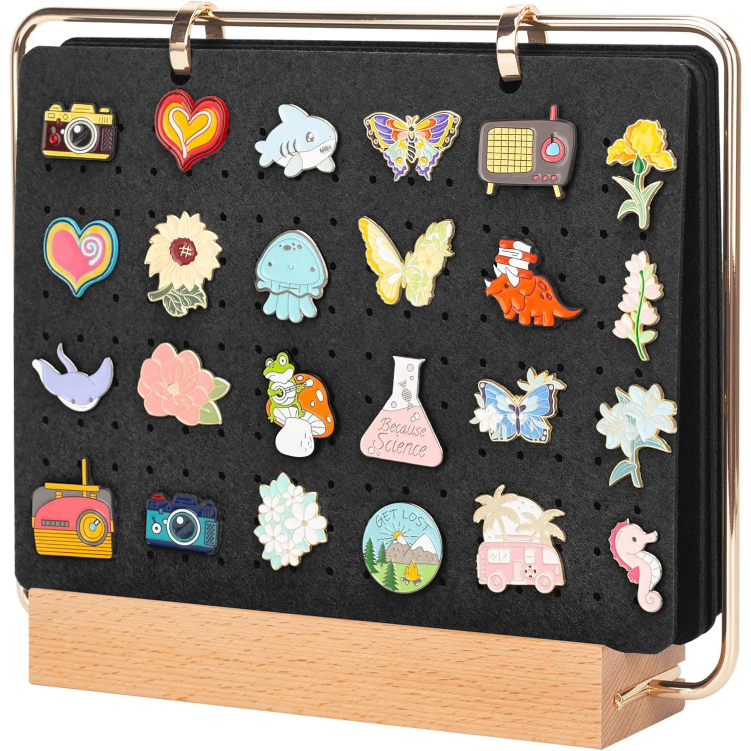 Display Organizers, Brooch Holder, Enamel Pin Pages for Store 180+ Pins, Collection Storage Calendar Wooden Stand With 6 Pages
Display Organizers, Brooch Holder, Enamel Pin Pages for Store 180+ Pins, Collection Storage Calendar Wooden Stand With 6 Pages