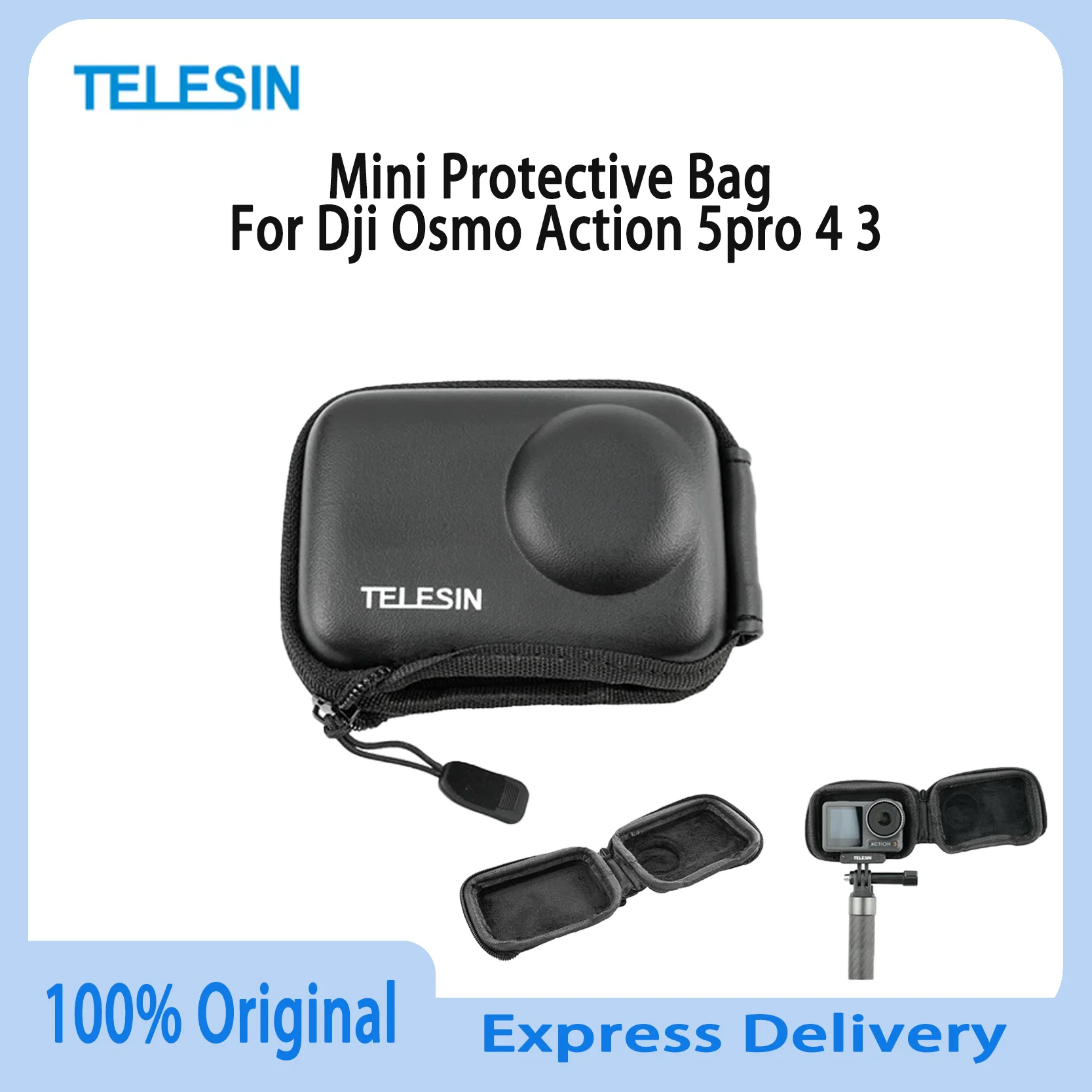 Original TELESIN Protective Shell For DJI Osmo Action 3 4 5 Pro Camera Shockproof Anti Scratch Portable EVA Carrying Case
Original TELESIN Protective Shell For DJI Osmo Action 3 4 5 Pro Camera Shockproof Anti Scratch Portable EVA Carrying Case
