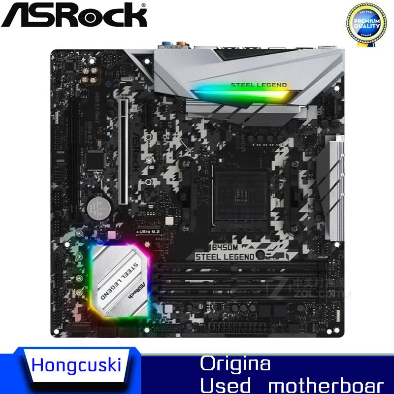 Материнская плата ASROCK B450M Steel Legend с разъемом AM4 DDR4 для настольных ПК
Материнская плата ASROCK B450M Steel Legend с разъемом AM4 DDR4 для настольных ПК