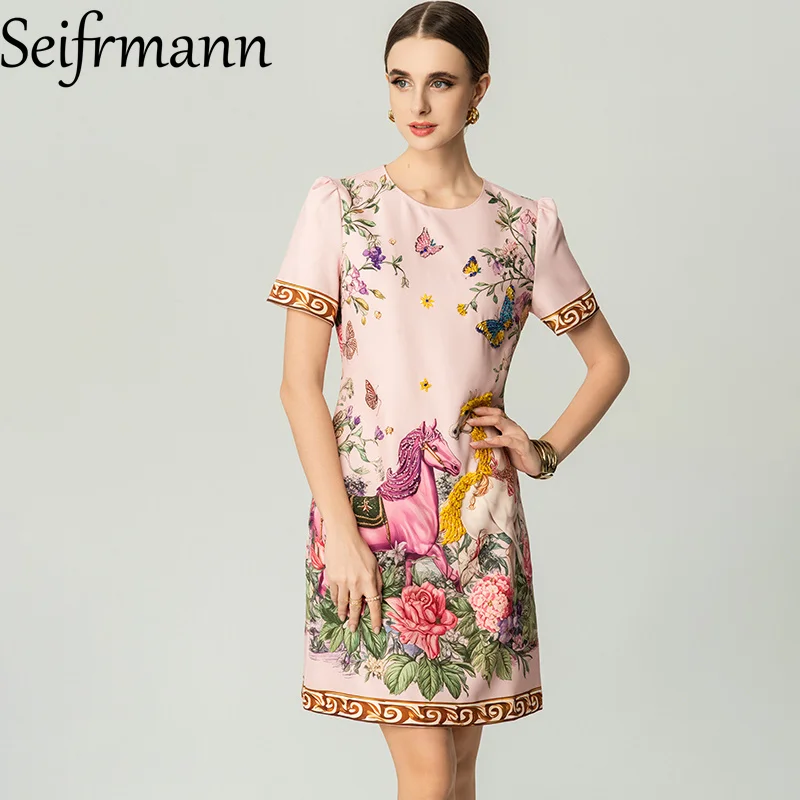 Seifrmann 2026 Spring Women's clothing New Fashionable Round Neck Short Sleeve Printed Nail Bead Dress
Seifrmann 2026 Spring Women's clothing New Fashionable Round Neck Short Sleeve Printed Nail Bead Dress