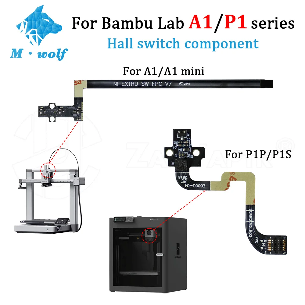 Запасные части: плата датчика Холла для 3D-принтеров Bambu Lab серий A1/P1, идеально подходящая для обнаружения обрыва филамента
Запасные части: плата датчика Холла для 3D-принтеров Bambu Lab серий A1/P1, идеально подходящая для обнаружения обрыва филамента