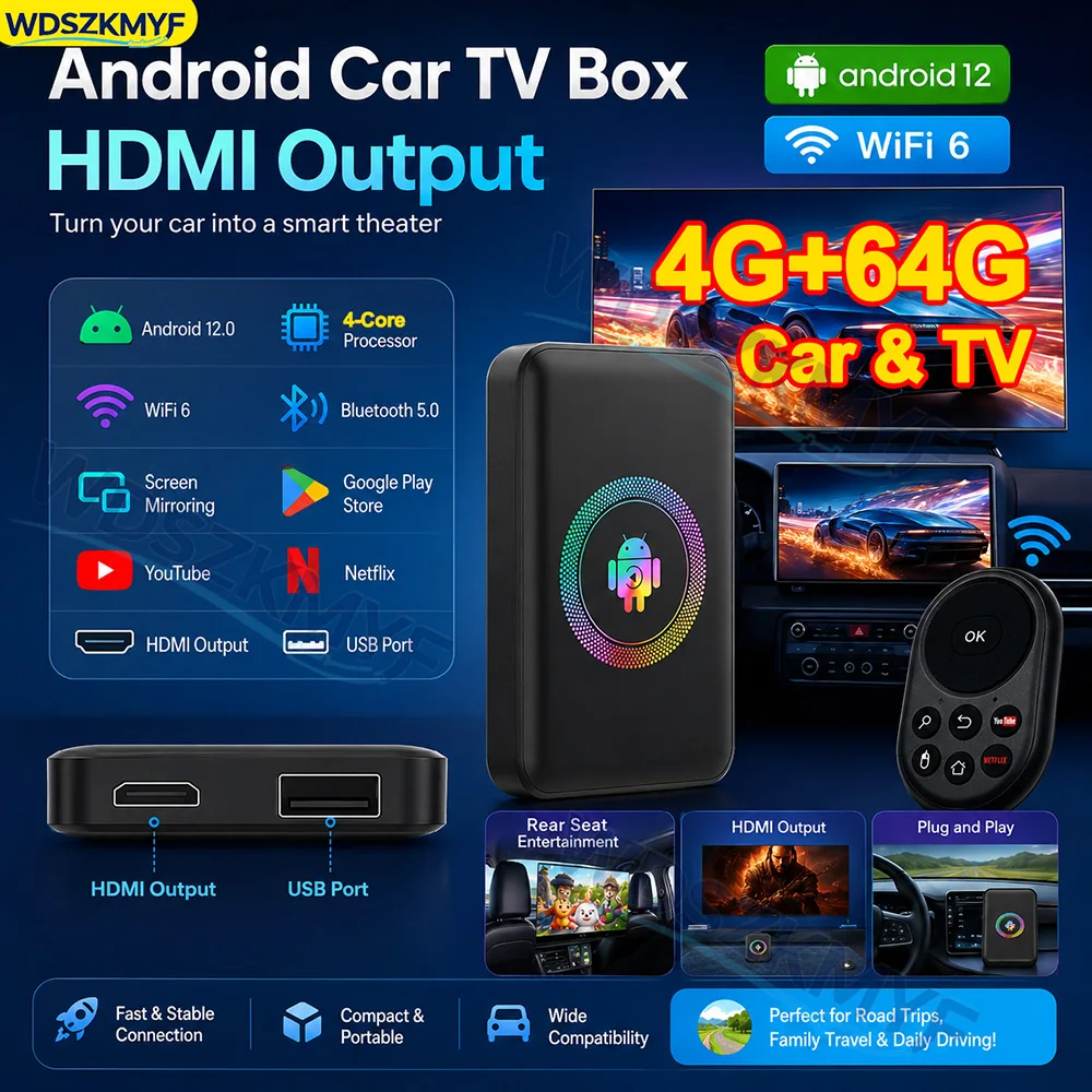 2026 New 4+64G Android Wireless CarPlay Ai Box Smart With HDMI Plug & Play 5 in 1 Android Auto Car Tv Box For YouTube Netfli
2026 New 4+64G Android Wireless CarPlay Ai Box Smart With HDMI Plug & Play 5 in 1 Android Auto Car Tv Box For YouTube Netfli