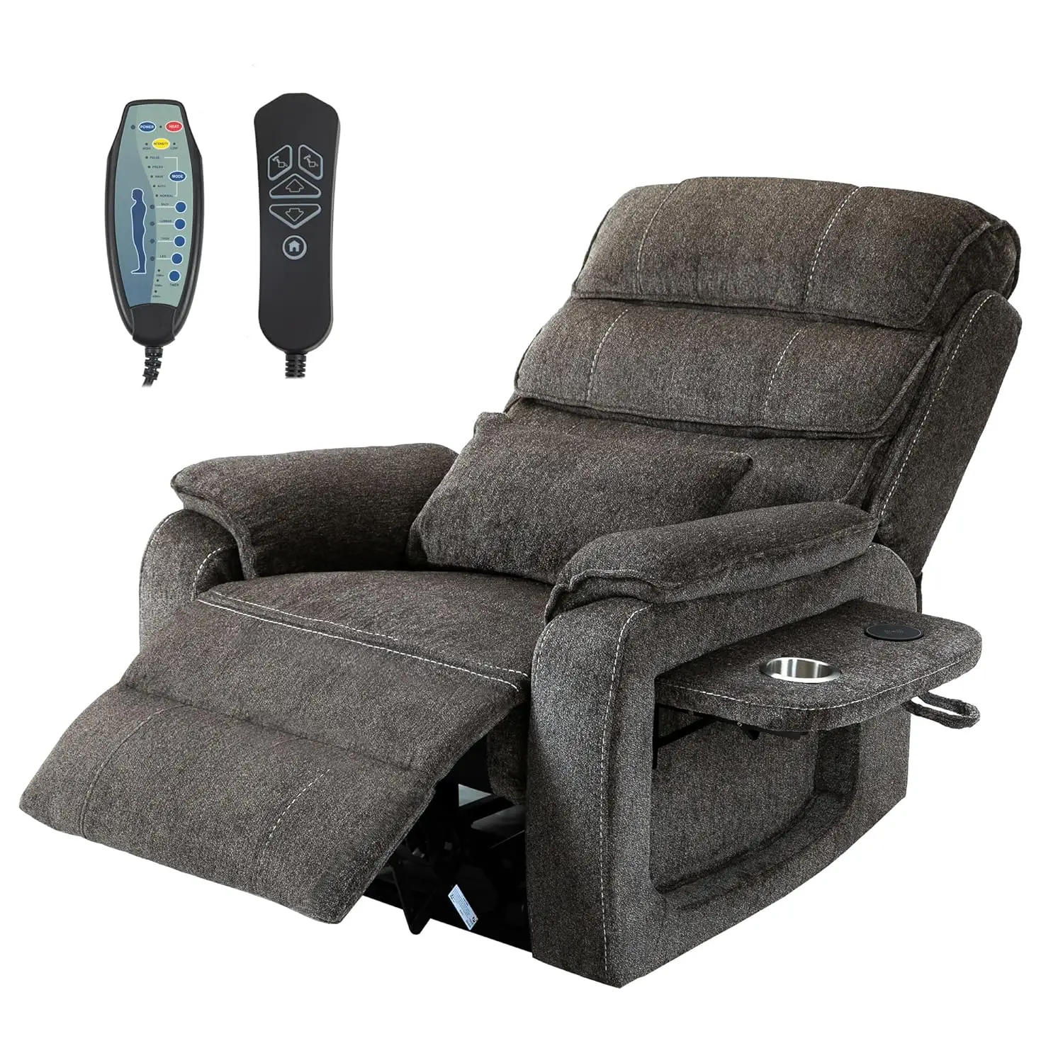 Power Lift Recliner Chair Massage Heat Extended Footrest USB Wireless Charging Cup Holder Lumbar Support 400LB, Customized
Power Lift Recliner Chair Massage Heat Extended Footrest USB Wireless Charging Cup Holder Lumbar Support 400LB, Customized
