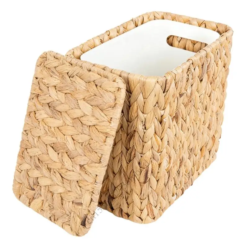 Мусорный бак для ванной из натурального ротанга со съемным внутренним ведром и откидной крышкой для контроля запаха, мусорное
Мусорный бак для ванной из натурального ротанга со съемным внутренним ведром и откидной крышкой для контроля запаха, мусорное