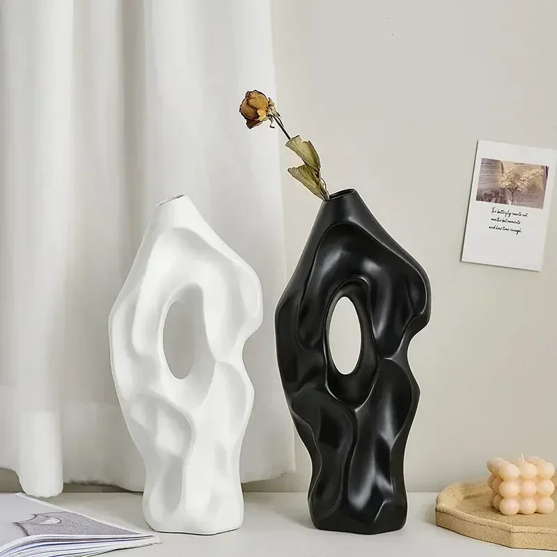 Modern creative ceramic vase living room decor black white tree root statue dried flower vase Ornaments home decoration Crafts
Modern creative ceramic vase living room decor black white tree root statue dried flower vase Ornaments home decoration Crafts