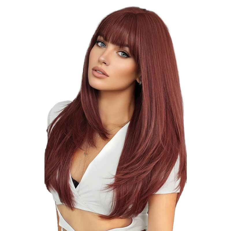 Синтетический бордовый длинный волнистый парик винно-красного цвета, красочные парики Лолиты для косплея с челкой для женщин, афро-натуральные волосы, термостойкие
Синтетический бордовый длинный волнистый парик винно-красного цвета, красочные парики Лолиты для косплея с челкой для женщин, афро-натуральные волосы, термостойкие