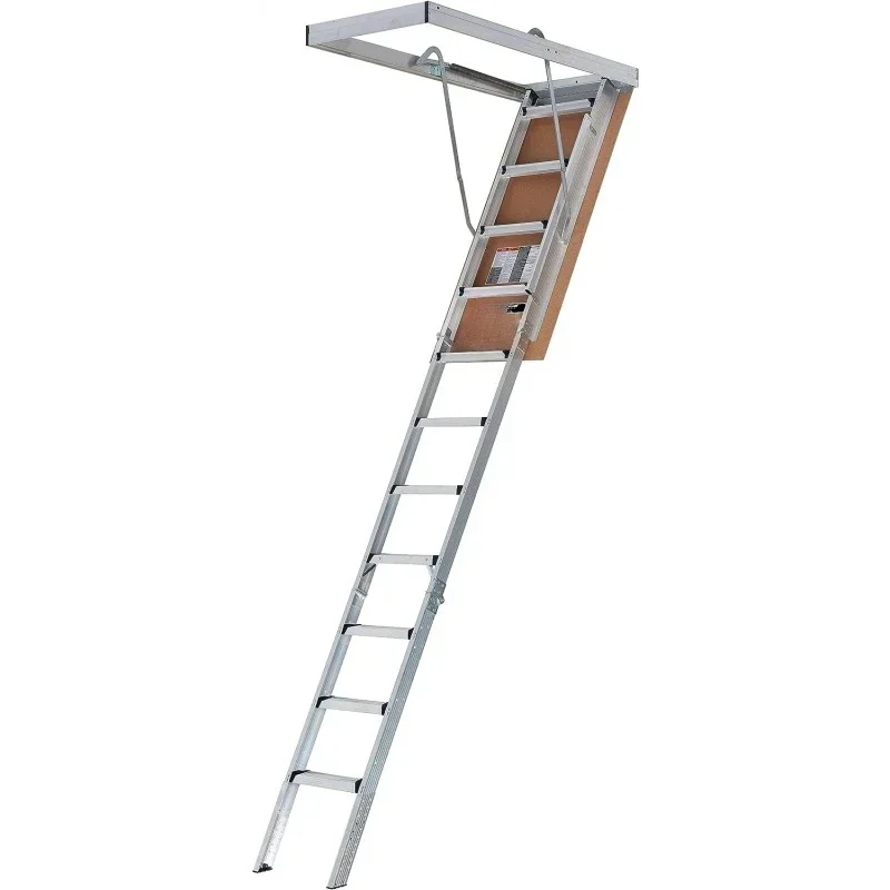 Aluminum Attic Ladder w/Aluminum Frame, 375 lbs Capacity, 22 1/2” x 54",
Aluminum Attic Ladder w/Aluminum Frame, 375 lbs Capacity, 22 1/2” x 54",