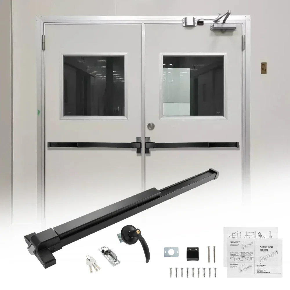 Push Bar for Exit Doors Panic Bar Emergency Exit Device with Lever with Key Door Hardware for Width 104-134 cm Wood Metal Door
Push Bar for Exit Doors Panic Bar Emergency Exit Device with Lever with Key Door Hardware for Width 104-134 cm Wood Metal Door