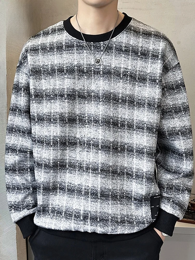 Мужская повседневная футболка с длинным рукавом и круглым вырезом в полоску, весенний тренд, американский стиль, свободный крой, защита от сминания, полиэстер
Мужская повседневная футболка с длинным рукавом и круглым вырезом в полоску, весенний тренд, американский стиль, свободный крой, защита от сминания, полиэстер