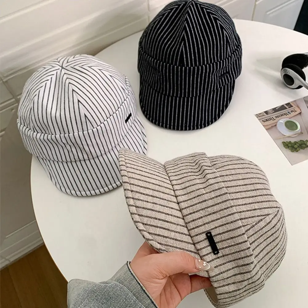 Retro Korean Striped Peaked Caps Classic Soft Strip Baseball Cap Cloth Casual Newsboy Hats Female
Retro Korean Striped Peaked Caps Classic Soft Strip Baseball Cap Cloth Casual Newsboy Hats Female