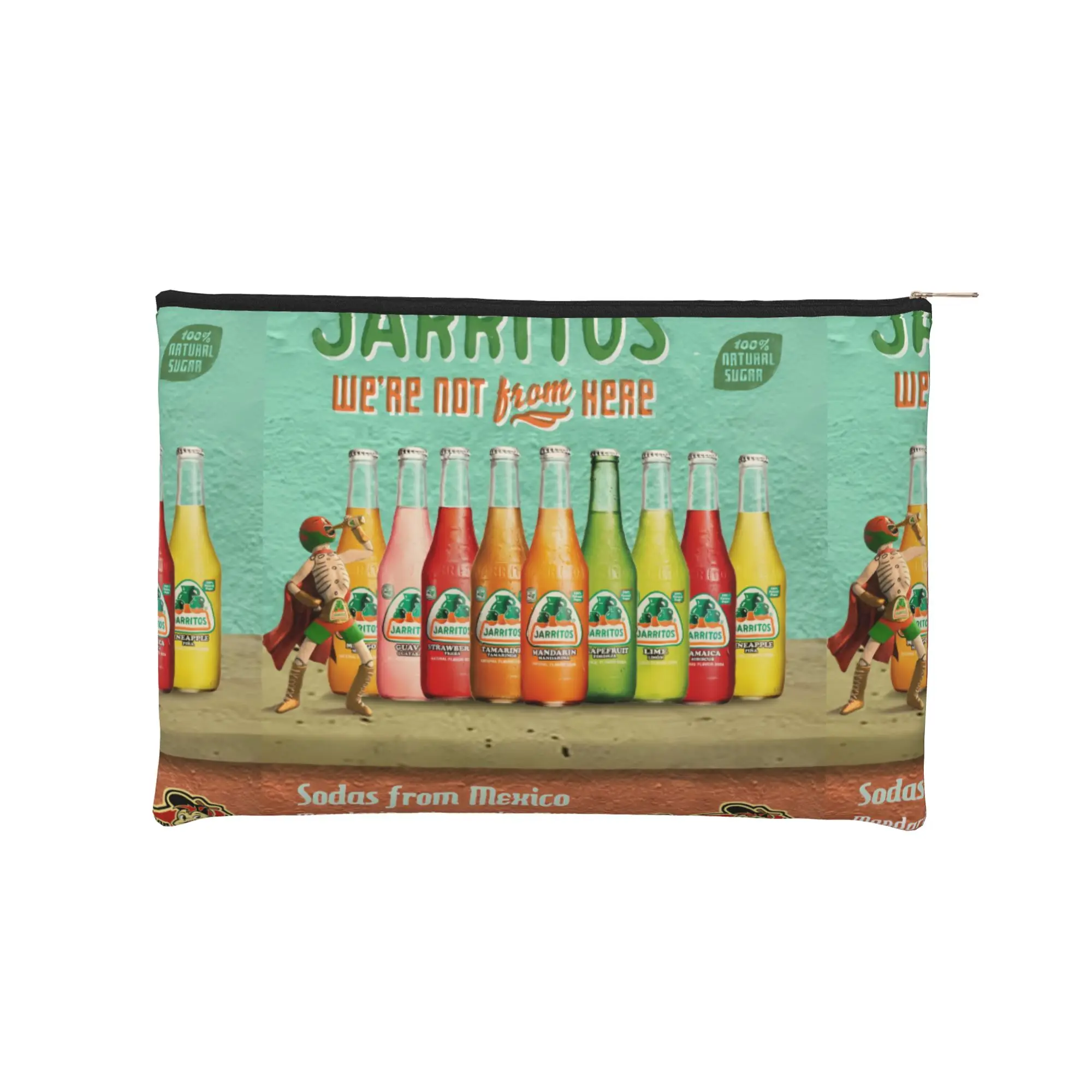Стильная косметичка jJarritos We're Not From Here Mexican Sodas, косметичка jJarritos на молнии, косметический мешочек
Стильная косметичка jJarritos We're Not From Here Mexican Sodas, косметичка jJarritos на молнии, косметический мешочек