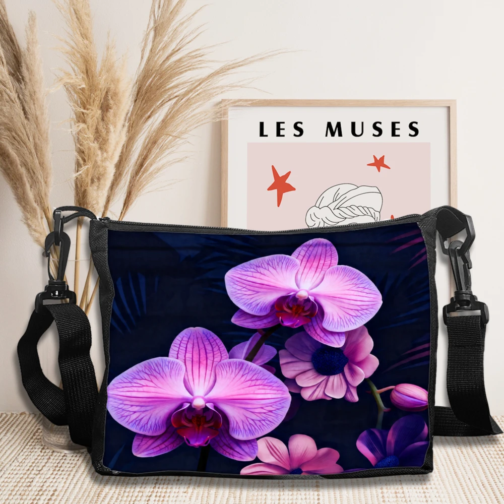 1pc Floral Orchid Print Crossbody Bag Black Purple Flowers Pattern Shoulder Bags For Women Casual Outdoor Travel Daily Use Fashi
1pc Floral Orchid Print Crossbody Bag Black Purple Flowers Pattern Shoulder Bags For Women Casual Outdoor Travel Daily Use Fashi